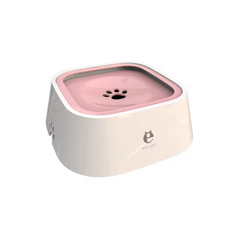 Floating Non-Spill Dog and Cat Water Bowl Dispenser - Anti-Overflow Plastic Design